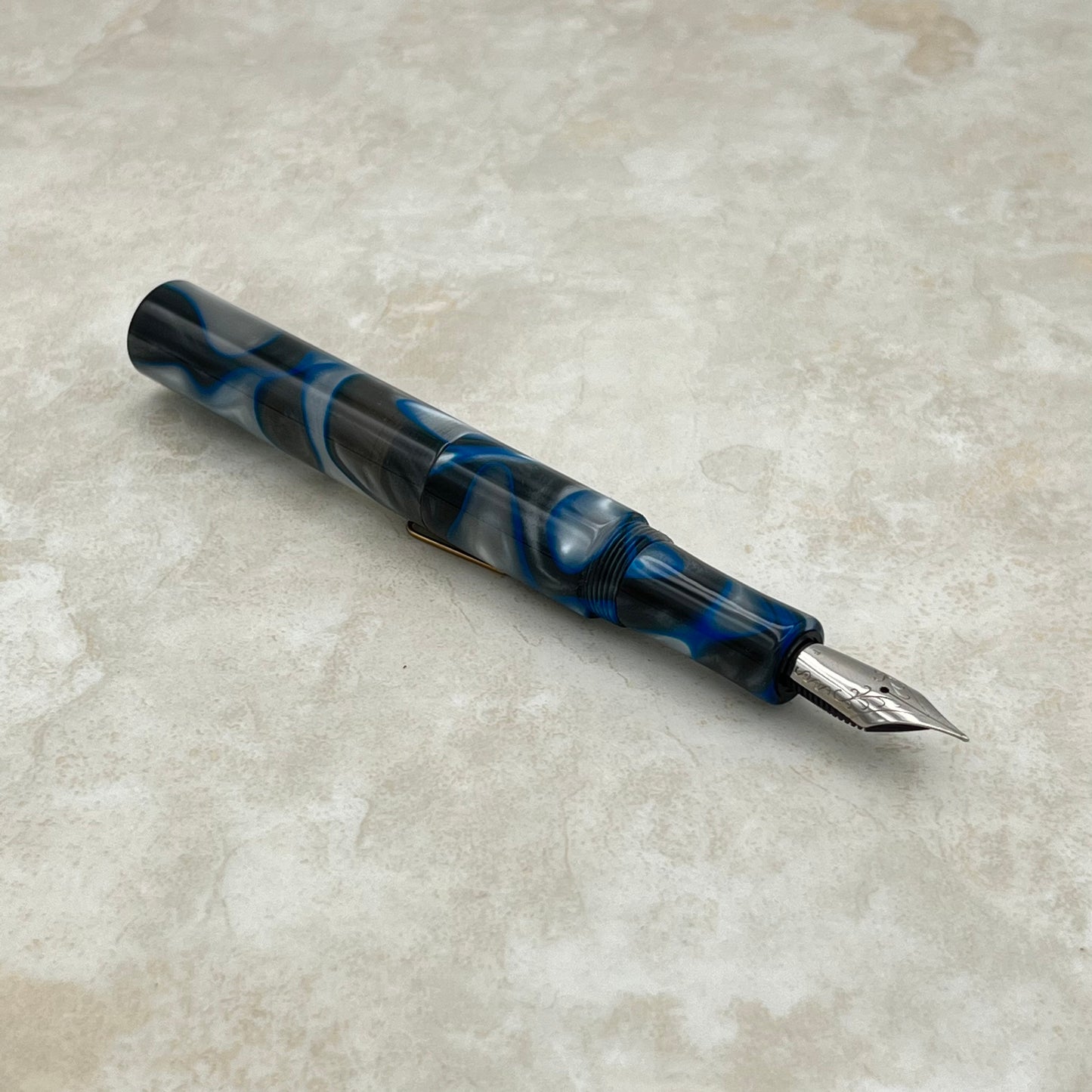 Pocket Fountain Pen - Silver Tempest