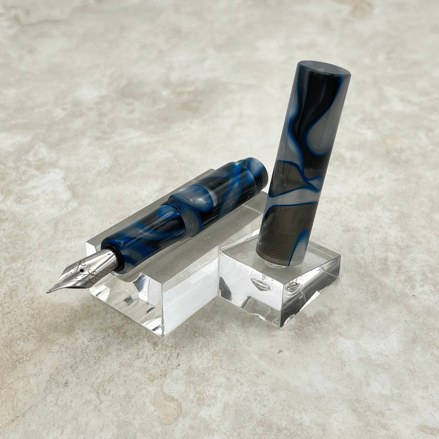 Pocket Fountain Pen - Silver Tempest