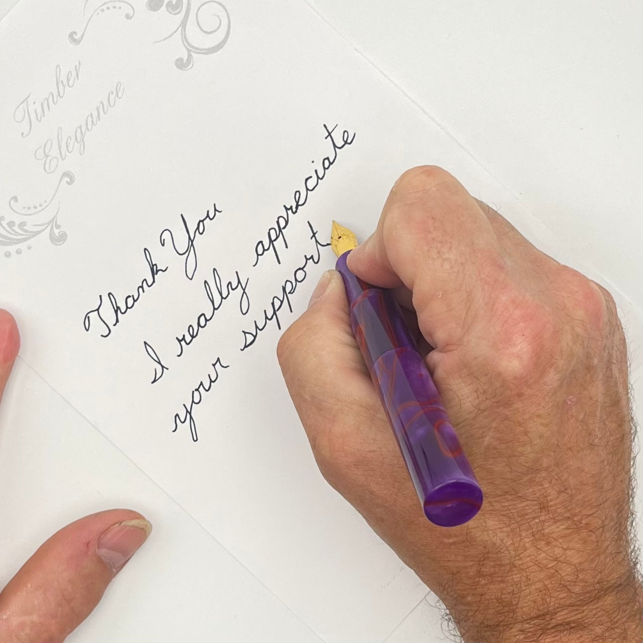 Pocket Fountain Pen - Purple Hibiscus