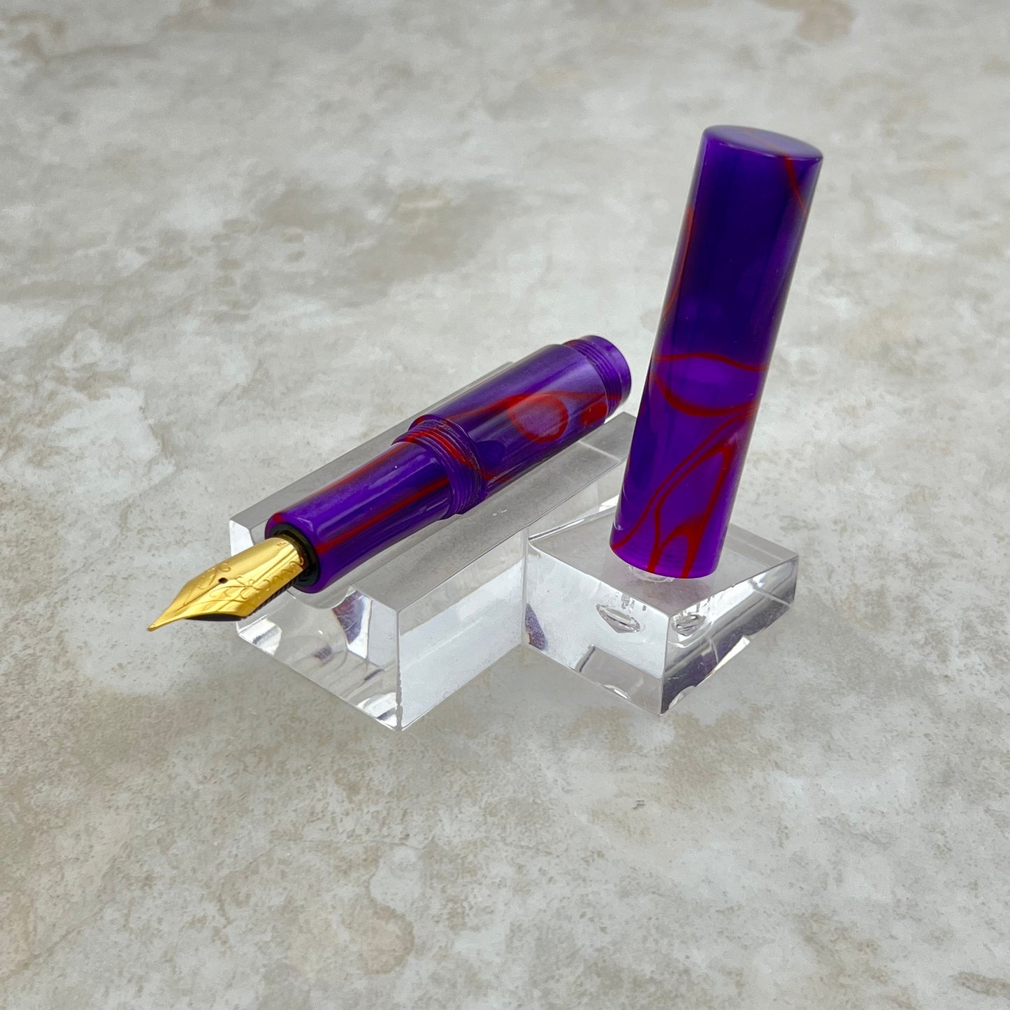 Pocket Fountain Pen - Purple Hibiscus
